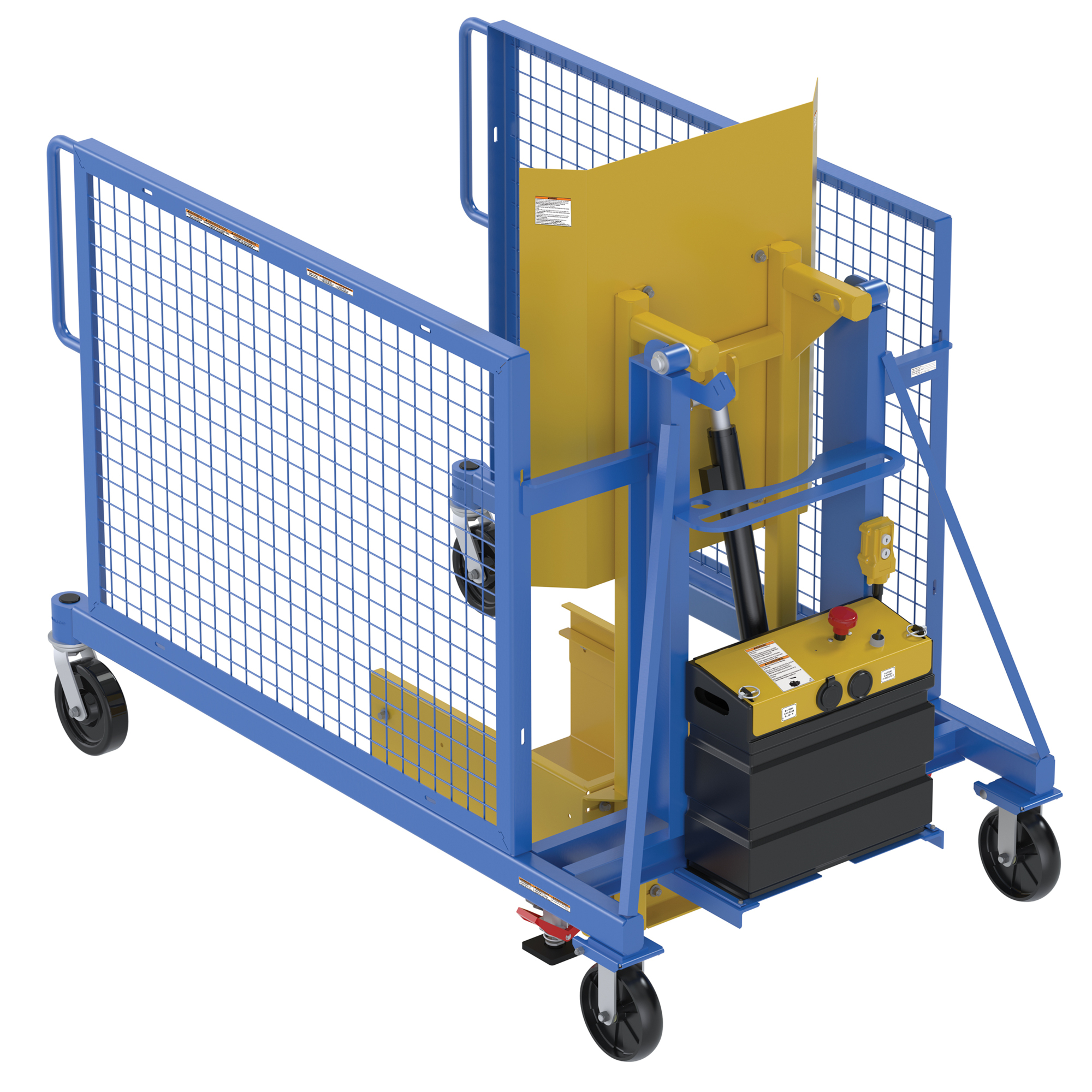 Vestil DC Powered Trash Can Dumper - 400-Lb. Capacity, 48.75in. Raised Height, Electric, Model# TCD-M-48-DC
